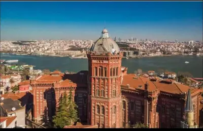 a building with a tower with a dome on top of it at balatlife suites in Istanbul