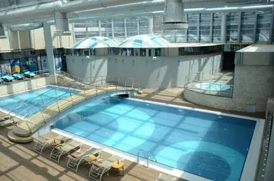 a large swimming pool on a cruise ship at Apartment at Prime Istanbul in Istanbul