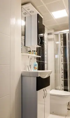 a bathroom with a sink and a toilet at Taksm Mood in Istanbul