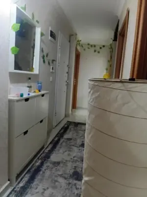 a bathroom with a sink and a counter top at Sağlam Apartments in Istanbul