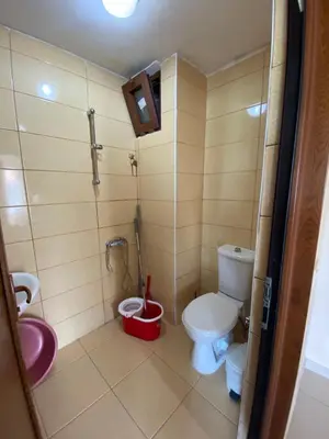 a bathroom with a toilet and a sink at Lapina Suite & Restaurant in Cebeci