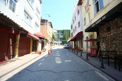 an empty street in a city with buildings at Seyri Istanbul Hotel in Istanbul