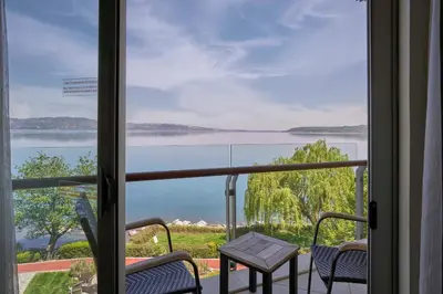 a view of the water from a balcony at Richmond Nua Wellness Spa - Adult Only in Sapanca