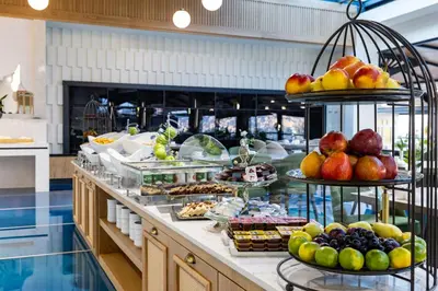 a buffet with many different types of food on display at Arise Hotel Golden Horn in Istanbul
