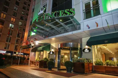 a store front of a building with a sign on it at Boutique Princess Hotel in Istanbul