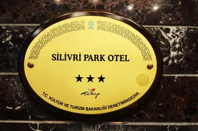 a sign on a wall with theigil of the silivip park object at Silivri Park Hotel in Silivri