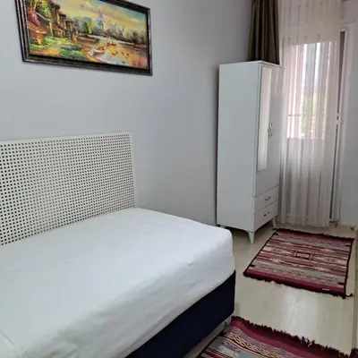 a bedroom with a bed and a painting on the wall at Golden Life Apart Hotel in Istanbul