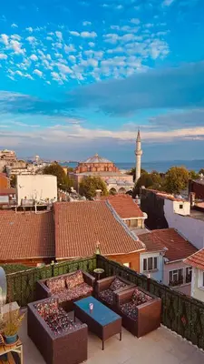a view of a city from the roof of a building at Green Life Apart Hotel in Istanbul