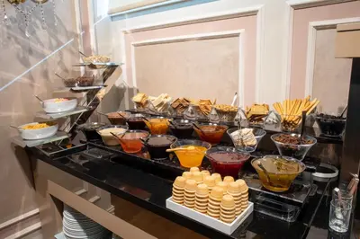 a buffet with many different types of food on a table at The Time Hotel Marina in Istanbul