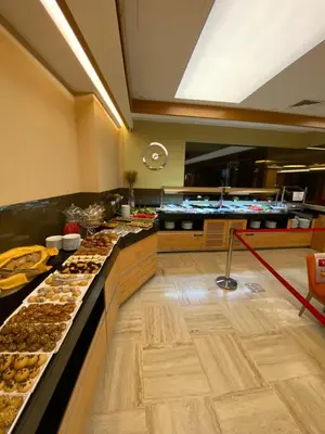 a buffet line with many different types of food at Prestige Hotel Old City in Istanbul