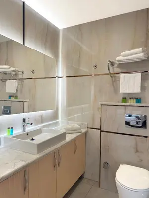 a bathroom with a sink and a toilet at Gulec Hotel & Spa - Special Category in Istanbul