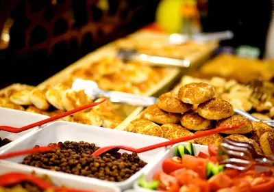a buffet of different types of food on a table at Tilia Hotel in Istanbul