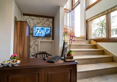 an office with a desk with a computer on it at Cheers Vera Edition Hotel in Istanbul