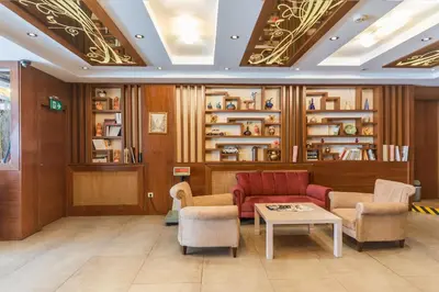 a lobby with a couch and chairs and a table at Senabil Hotel Old City & Spa in Istanbul