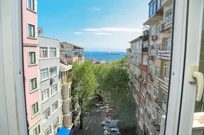 a view from a window of a street between buildings at Asitane Life Hotel in Istanbul