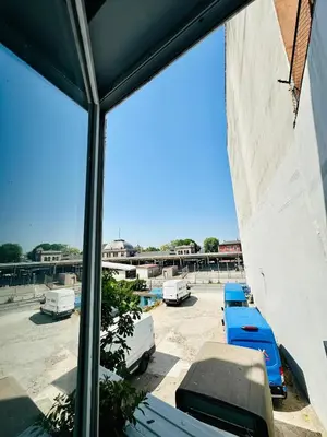 a view from a window of a parking lot at Sirkeci Quietness Hotel in Istanbul