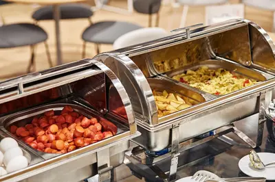 a buffet with many different types of food at Holiday Inn Express - Istanbul - Atakoy Metro by IHG in Istanbul