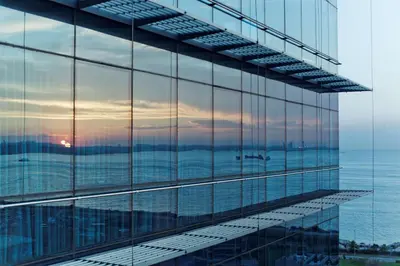 an office building with a view of the ocean at DoubleTree By Hilton Istanbul - Moda in Istanbul