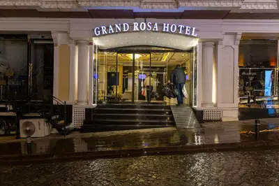 a grand rossa hotel on a rainy night at Grand Rosa Hotel in Istanbul