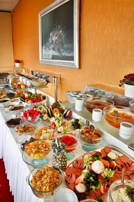a buffet line with many plates of food at Sidonya Hotel in Istanbul
