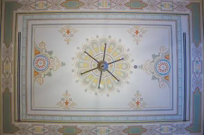 a painted ceiling with a flower design on it at The Story Hotel Pera in Istanbul