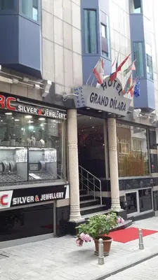 a building with a sign on the front of it at Grand Dilara Hotel in Istanbul