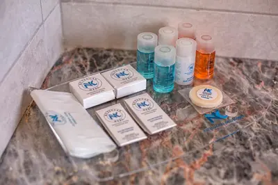 a group of bottles ofodorizers sitting on a counter at Kutlucan Oldtown in Bursa
