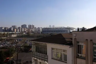 a view of a city with buildings and a parking lot at Mezzo Hotel in Istanbul