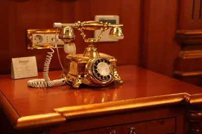 an old fashioned phone sitting on a table at Fuat Pasa Oteli - Special Category Bosphorus in Istanbul