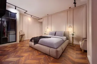 a bedroom with a large bed in the middle of it at Concept Nisantasi Hotels & Spa in Istanbul