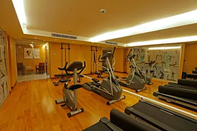 a gym with several exercise bikes in a room at Innova Sultanahmet Istanbul in Istanbul