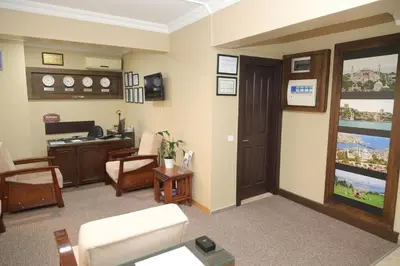 a room with a living room with a waiting room at Ramparts Hotel in Istanbul