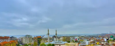 a view of a city with mosques and buildings at Beethoven Premium Hotel in Istanbul