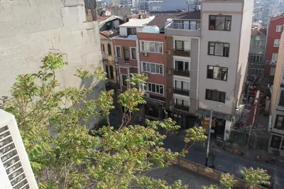 a view of a city from a building at Taksim House Suites in Istanbul