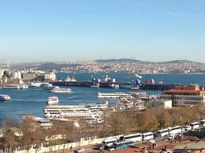 a view of a harbor with boats in the water at HHK Hotel in Istanbul