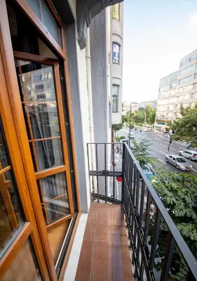 a balcony of a building with a view of a street at Royal Garden Suite and Hotel in Istanbul
