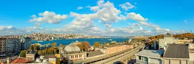 a view of a city with a river and buildings at Septimum in Istanbul