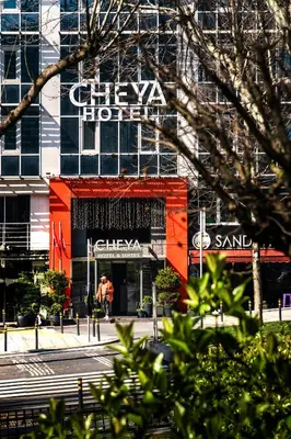 a person standing in front of a building at Cheya Beşiktaş Istanbul Bosphorus City Center Hotel & Suites in Istanbul