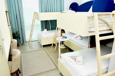 a dorm room with bunk beds in it at Nar Palace in Istanbul