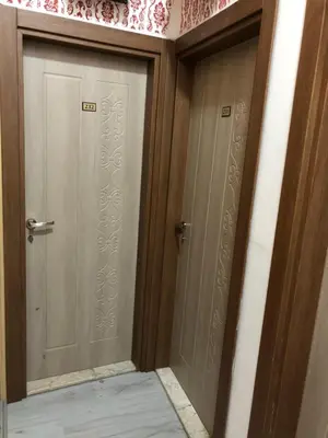 a pair of doors in a hallway at Hotel Megaron in Istanbul