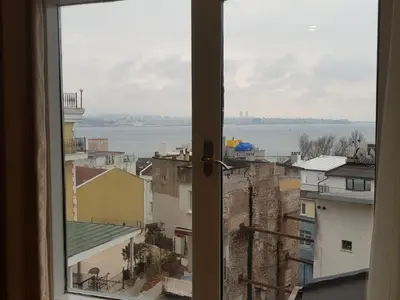 a view of the water from a window at Zeugma Hotel Sultanahmet in Istanbul