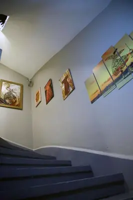 a group of pictures on the wall of a church at Ortaköy Suites Hotel in Istanbul