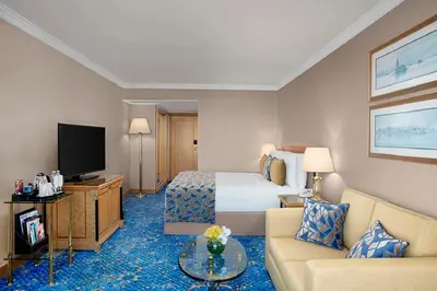 a hotel room with a bed and a television at InterContinental Istanbul by IHG in Istanbul