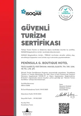 a document for a german tourism seminar in serbia at P Galata Hotel - Special Category in Istanbul