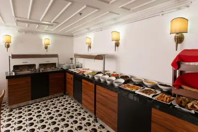 a buffet line with many different types of food at Premist Hotels Sultanahmet in Istanbul