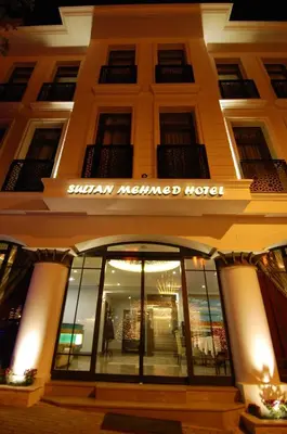 a store front of a building with a sign on it at Sultan Mehmed Hotel in Istanbul