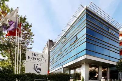 a building in front of a hospital at Hotel Expocity Istanbul in Avcılar