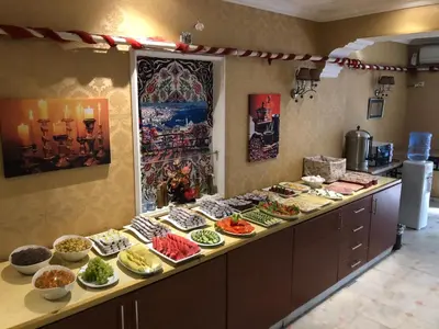 a buffet line with many different types of food at THE LAİLA HOTEL in Istanbul