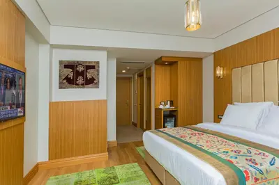 a bedroom with a large bed in a room at Obelisk Hotel & Suites in Istanbul