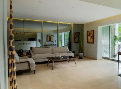 a living room with a couch and a table at Didi Hotel Sapanca in Sapanca